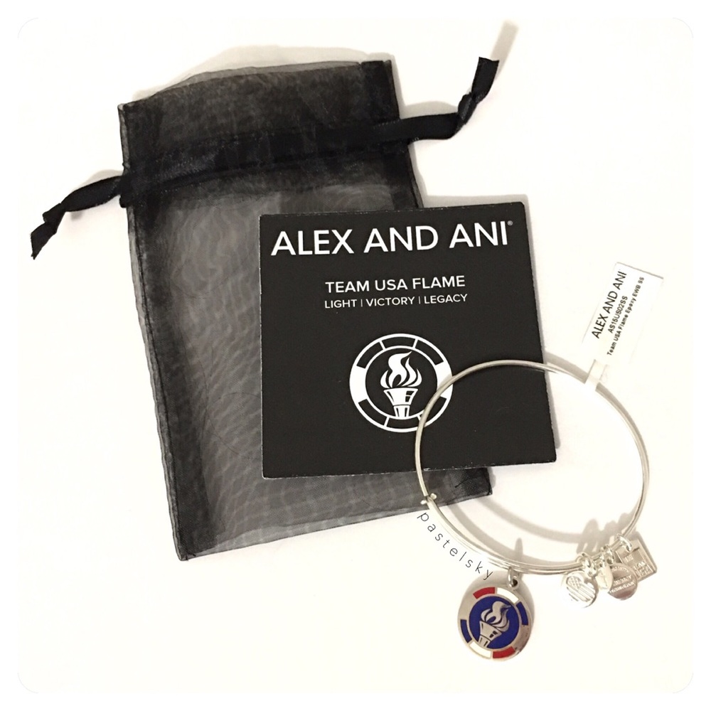 🆕 ALEX & ANI usa olympics flame torch bracelet